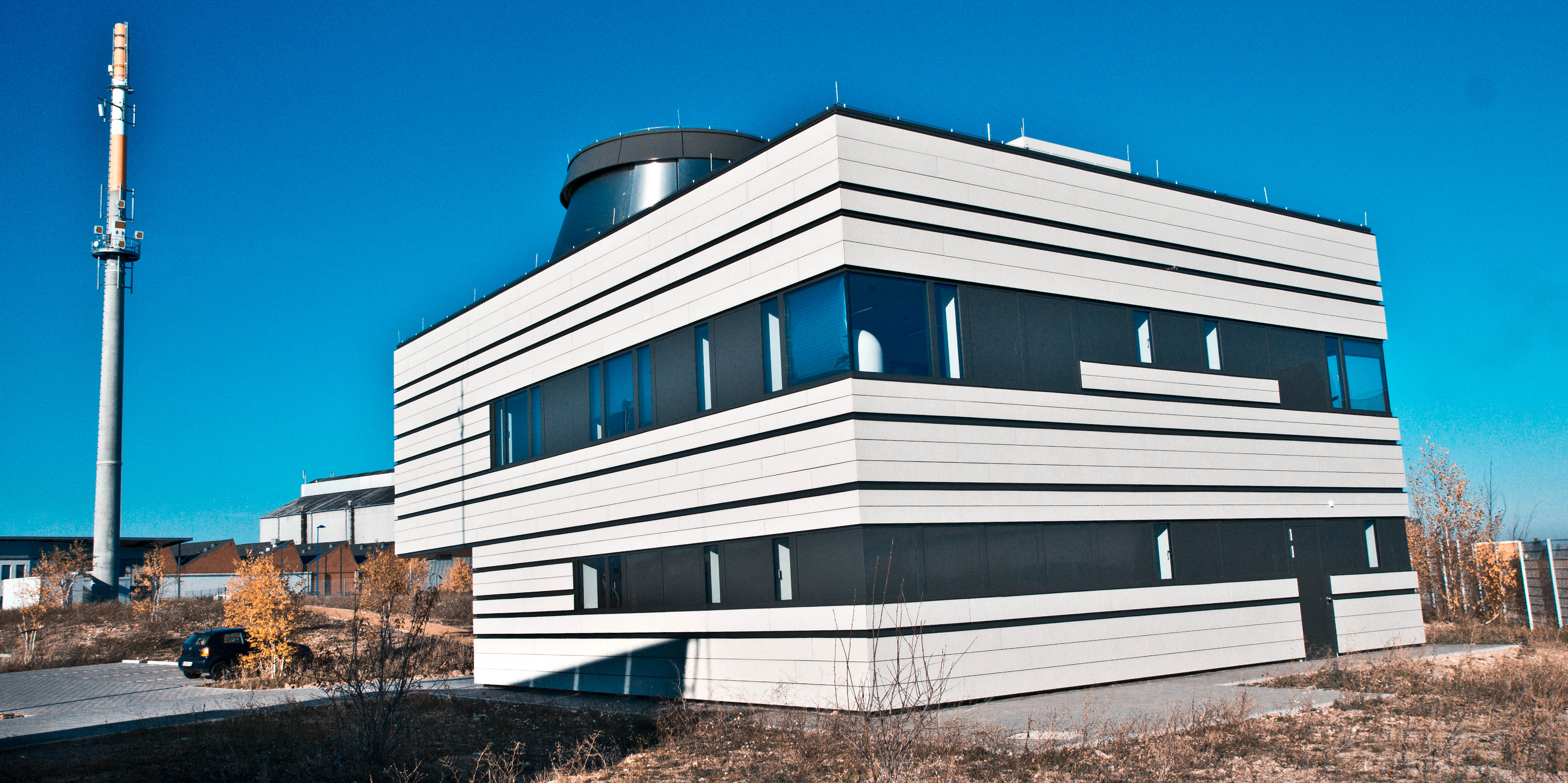 Exterior view of the FORTE test facility in Ilmenau
