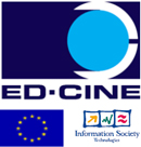 Kombiniertes Logo EU, EDCINE, Information Society Technologies
