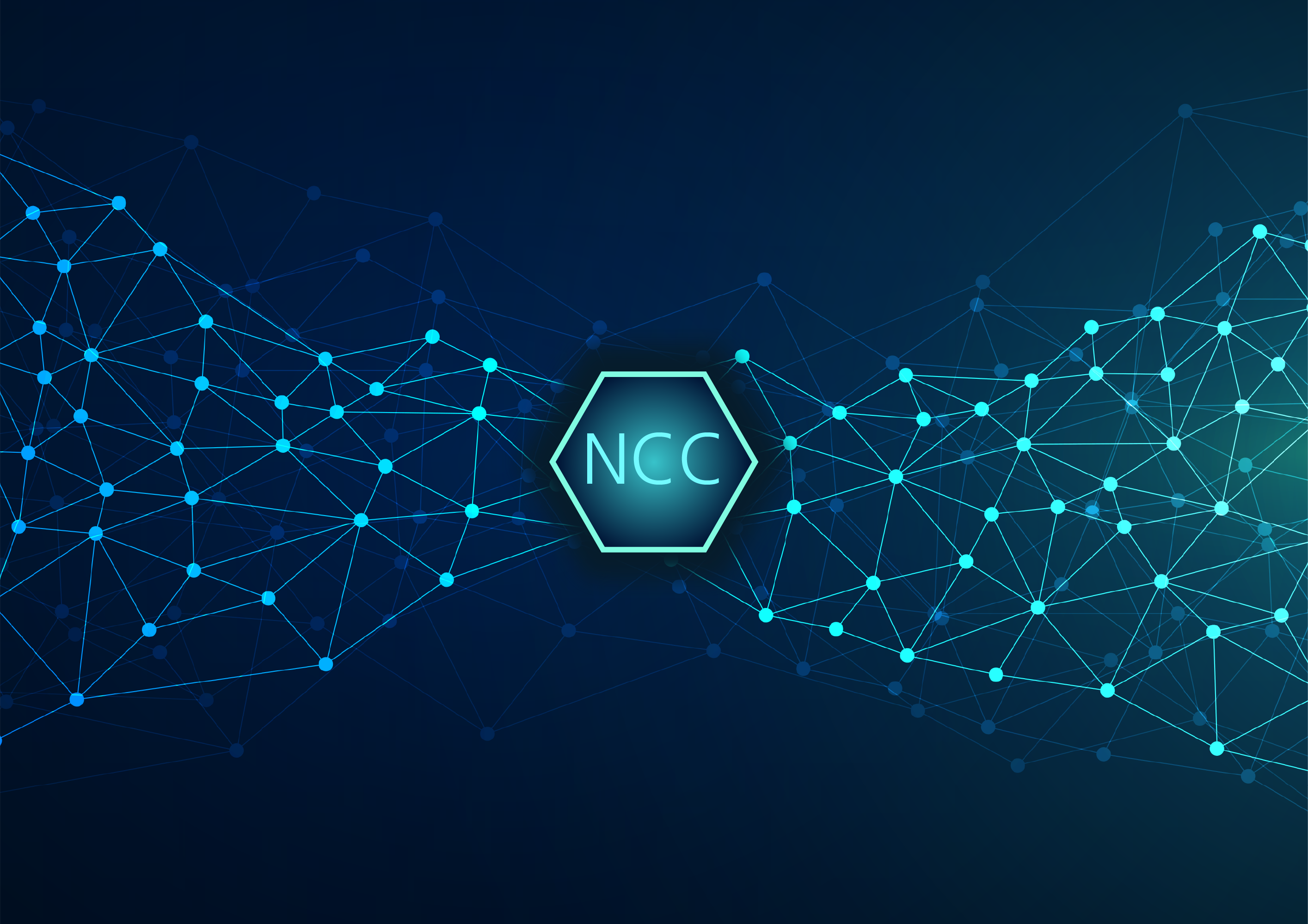 Icon zu Network Coded Cooperation vor einem elektronischen Netzwerk.